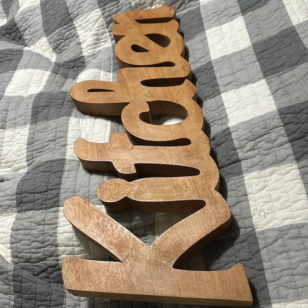 Solid Wood sign